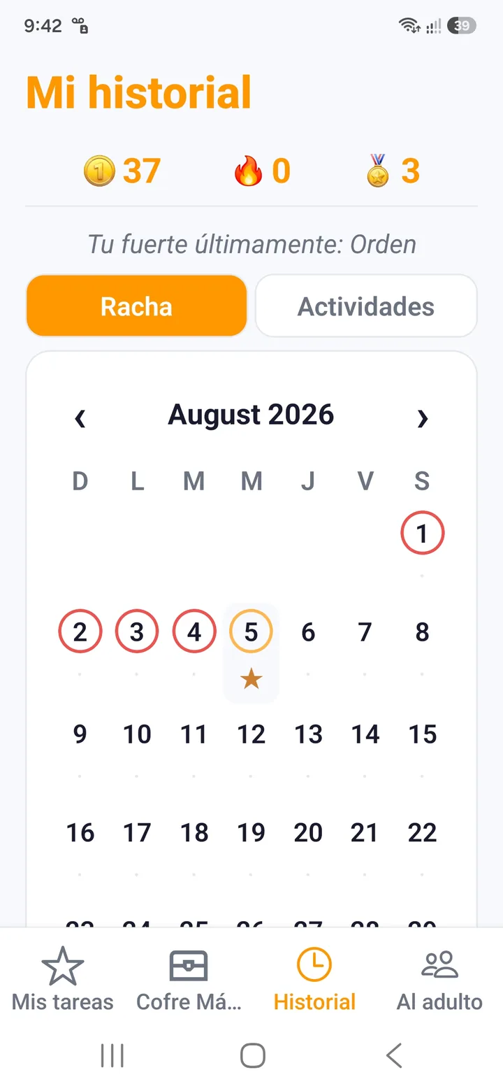 Calendario de racha
